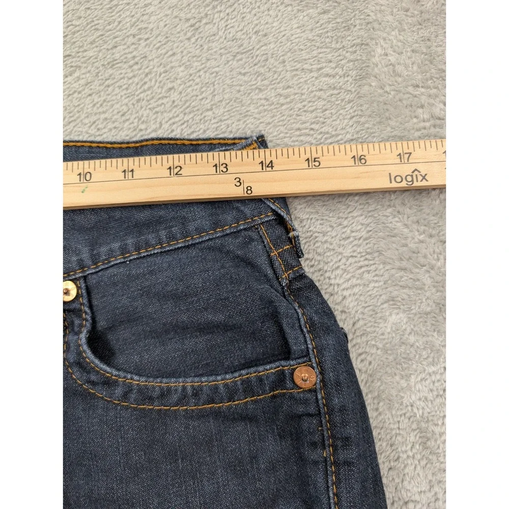 True Religion World Tour Dark Wash Blue Denim Straight Fit Low Rise Jeans